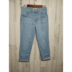 Levis 724 Jeans Womens 30 Blue High Rise Straight Crop High Rise Stretch Denim